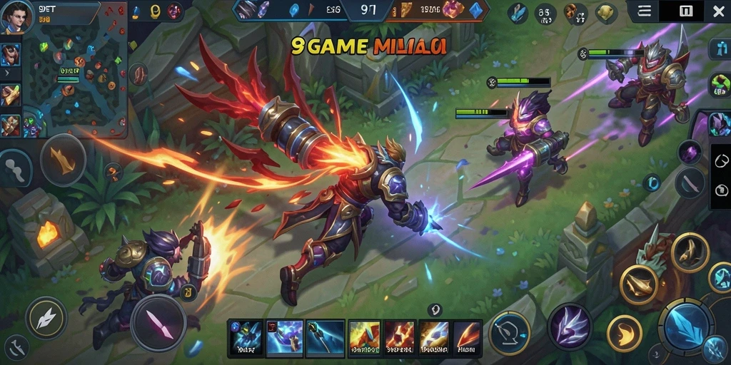 Tampilan seru gameplay MOBA di 9ET dengan aksi mendebarkan.
