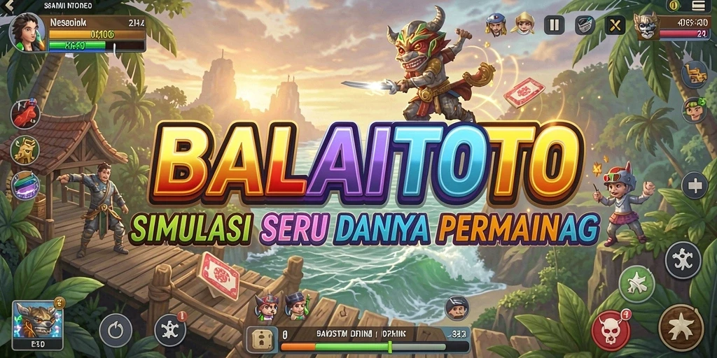 Tampilan screenshot utama BALAITOTO yang menampilkan gameplay Simulation.
