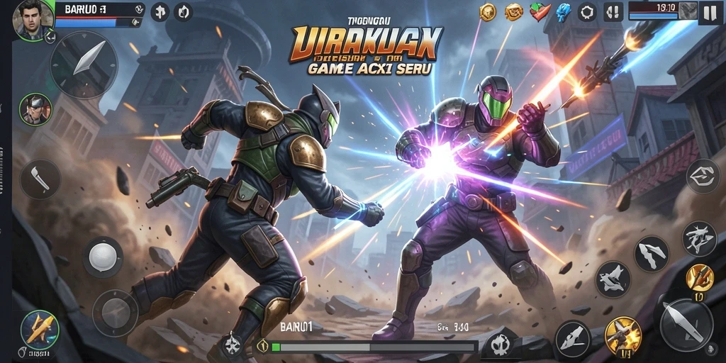 Gameplay BARU01 yang mengasyikkan dan penuh aksi.