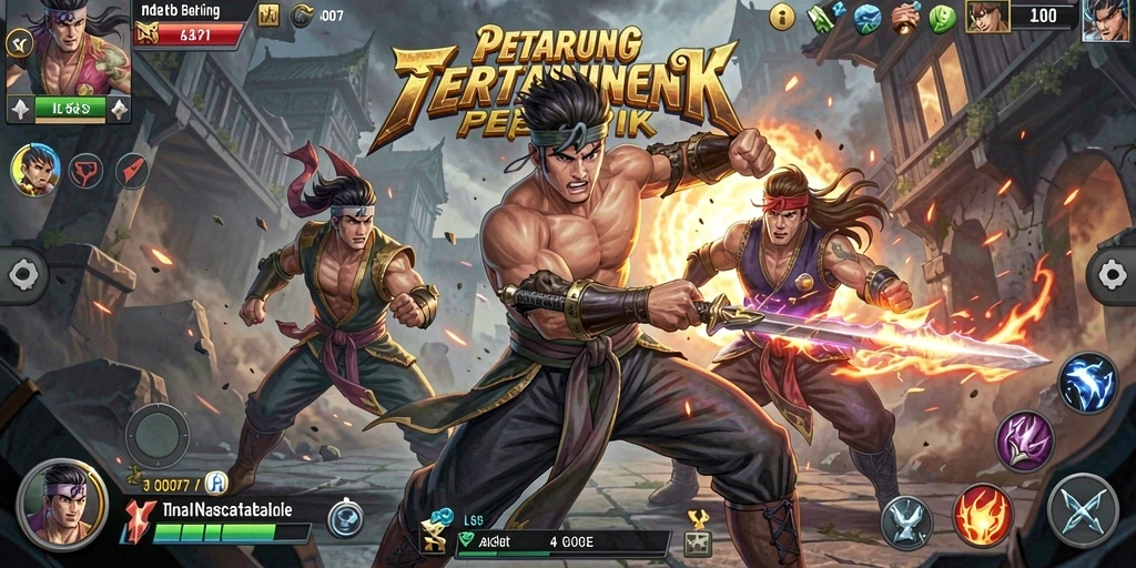 Tangkapan layar dari gameplay C0077 yang menampilkan pertarungan seru.