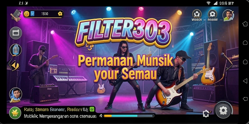 Tampilan gameplay FILTER303 menampilkan interaksi musik yang menyenangkan.