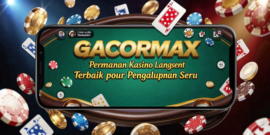 Tampilan gameplay GACORMAX yang menarik dengan dealer langsung dan suasana kasino.