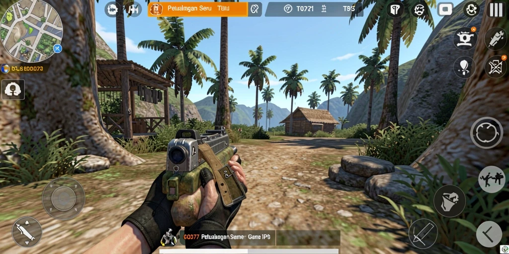 Tangkapan layar menunjukkan aksi mendebarkan dalam GAME TPS.