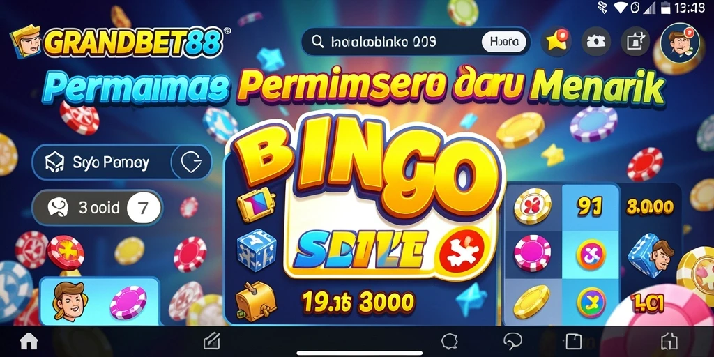 Tampilan menarik gameplay Bingo di GRANDBET88.
