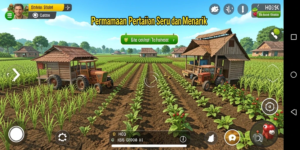 Tampilan gameplay H03 yang menakjubkan dalam suasana pertanian.