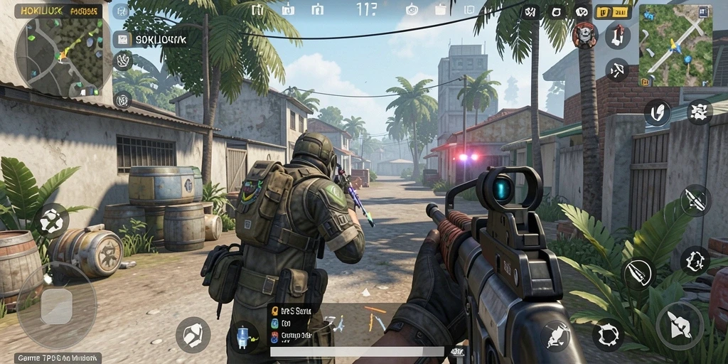 Tangkapan layar HOKILUCK dengan aksi gameplay TPS yang mendebarkan.