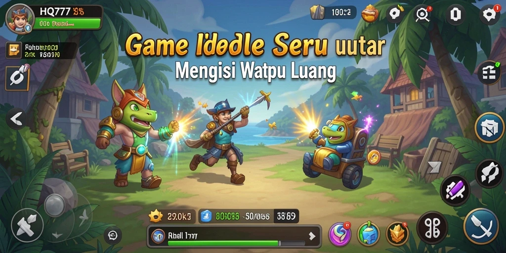 Screenshot menampilkan karakter dalam gameplay Idle yang aktif.