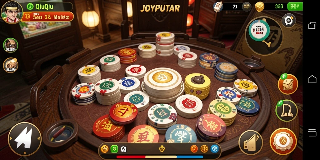Tampilan menarik dari gameplay QiuQiu di JOYPUTAR.