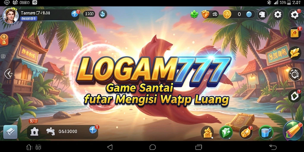 Tampilan dari gameplay LOGAM777 yang penuh warna dan menarik.