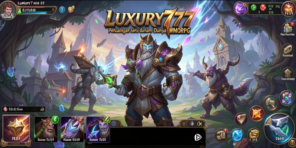 Tangkapan layar gameplay LUXURY777 yang menampilkan aksi seru dalam MMORPG.