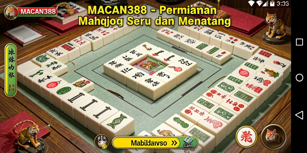 Tampilan gameplay seru dalam MACAN388 yang menampilkan Mahjong.