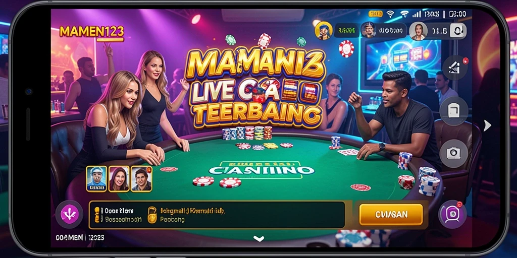 Tangkapan layar gameplay MAMEN123 yang menegangkan dan interaktif dengan dealer langsung.