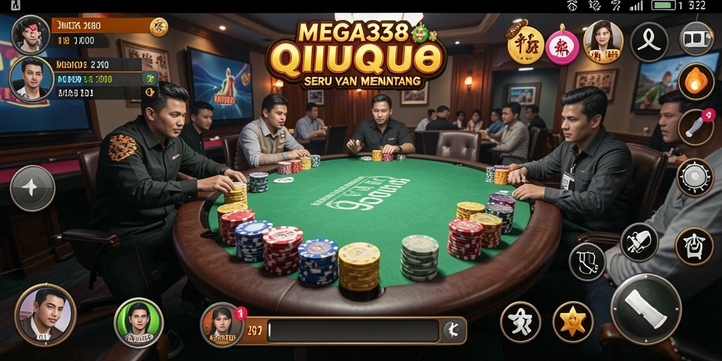 Tampilan menarik dari gameplay QiuQiu di MEGA338.