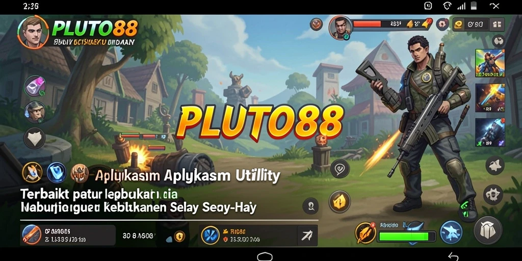 Tampilan utama PLUTO88 dengan berbagai fitur Utility yang menarik.
