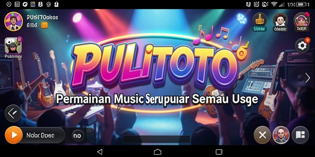 Tampilan menarik dari gameplay PULITOTO yang penuh musik.