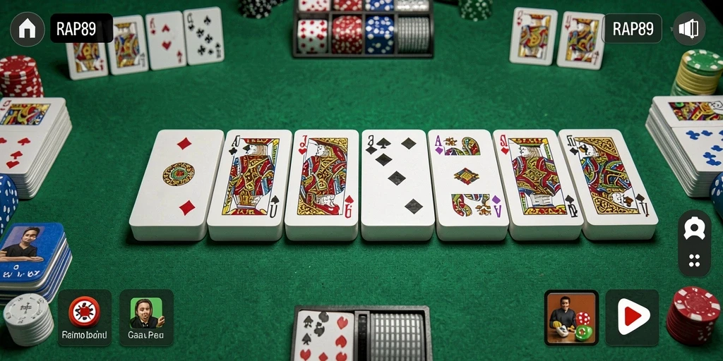 Tampilan gameplay seru dalam permainan Domino RAP89.