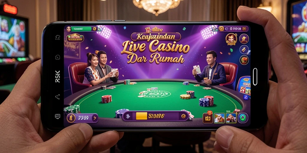 Screenshot RK55 menampilkan dealer live dalam permainan kasino yang menyenangkan.