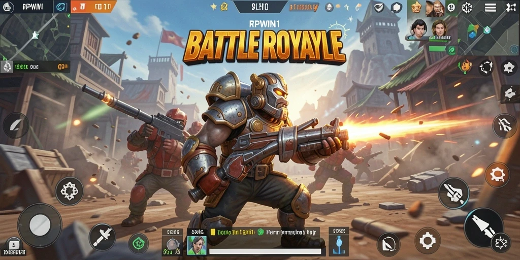 Gameplay seru RPWIN1 dengan pertempuran Battle Royale yang mendebarkan.
