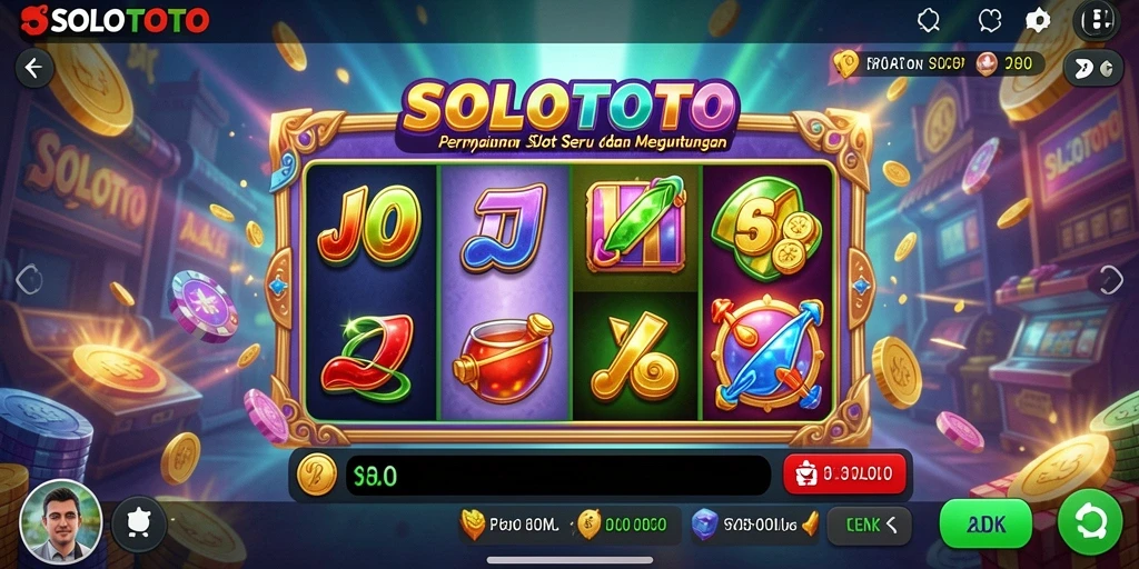Tampilan menarik dari gameplay SOLOTOTO yang penuh warna.