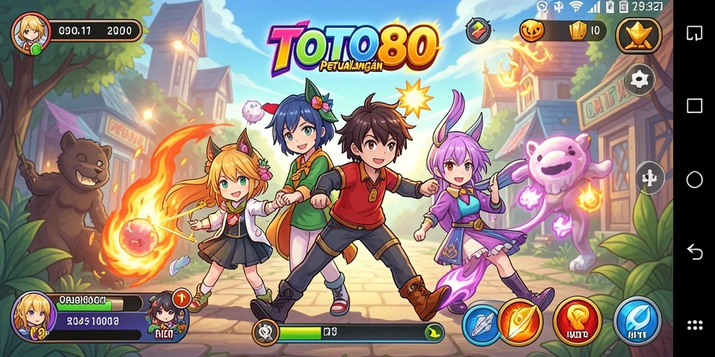 Screenshot gameplay TOTO80 menampilkan karakter Anime yang beraksi.