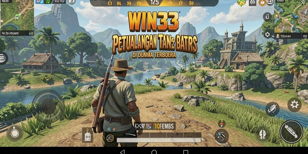 Screenshot gameplay menunjukkan petualangan seru di dunia terbuka.