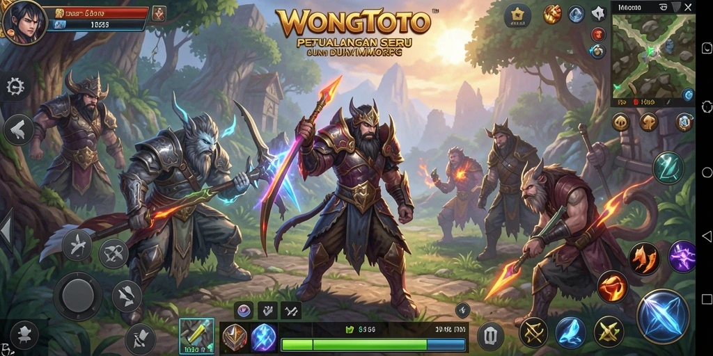 Screenshot gameplay WONGTOTO yang menampilkan pertarungan seru.